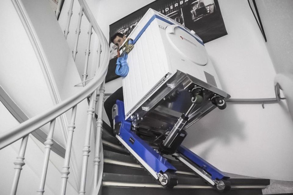 ⭐ Elektrischer Treppensteiger / Treppenkarre bis 420 kg mieten - Müheloser Transport von Heizkesseln, Tresoren, Automaten, Waschmaschinen, etc. ⭐ in Gevelsberg