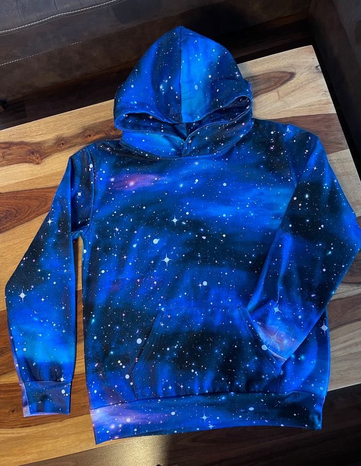 Hoodie Kapuzenpulli unisex Weltall Weltraum Galaxie in Affalterbach  