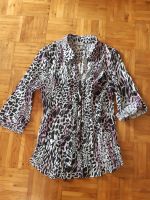 Bluse Hemd Damen Gr. 44 Canda lila schwarz weiß Leopard Bonn - Duisdorf Vorschau