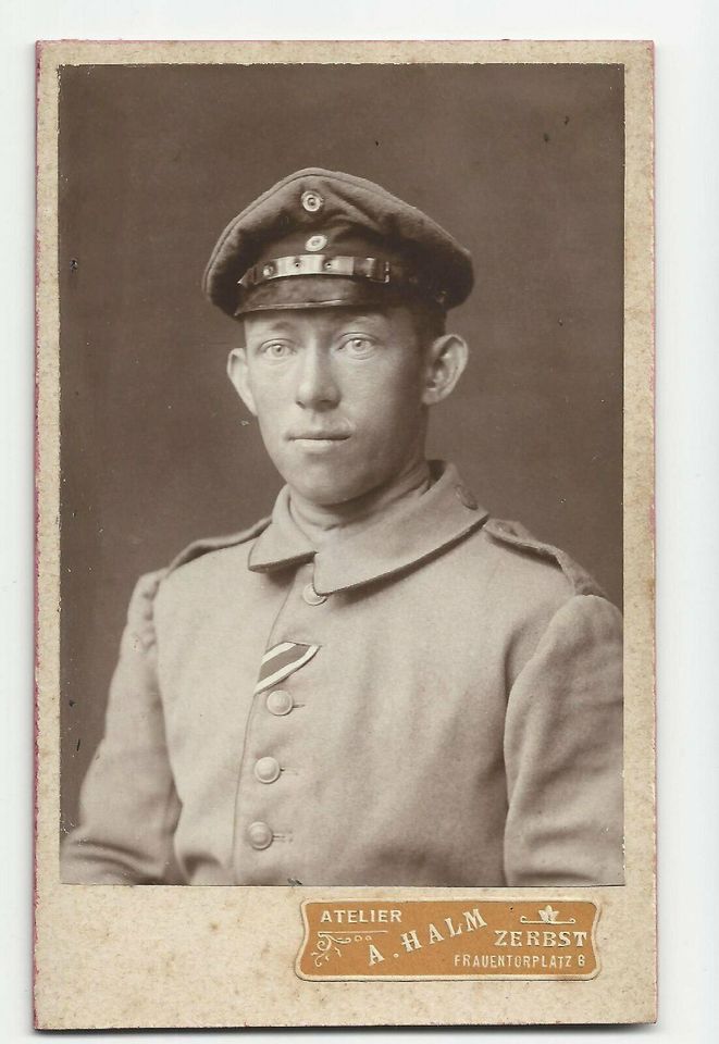 4 Portraits deutscher Soldaten Uniform 1. Weltkrieg WWI ca. 1916 in Luso