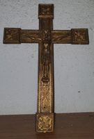 Christuskreuz Goldfarbig aus Metall Mecklenburg-Vorpommern - Pasewalk Vorschau