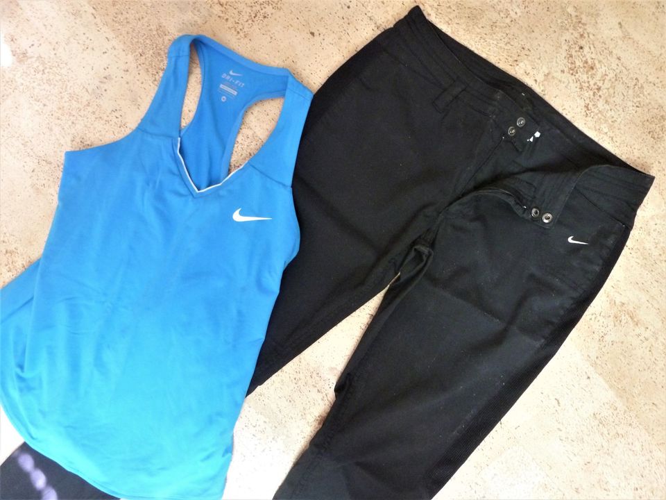 NIKE Top Damen Fitness Yoga M 36/38 türkisblau in Speichersdorf