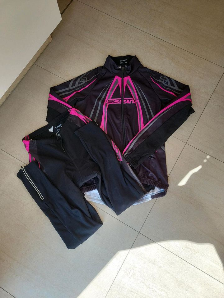 Scott Biker Fahrradjacke + Fahrradhose Set schwarz/pink Gr. M in Wermsdorf