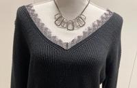 zero, moderner Strickpullover mit Spitze, schwarz, neu, Gr. 34/xs Bayern - Wörth a. Main Vorschau