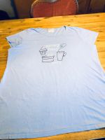 Damen T-Shirt 54 XXL hellblau mit Aufdruck 100 % Baumwolle Hessen - Lampertheim Vorschau