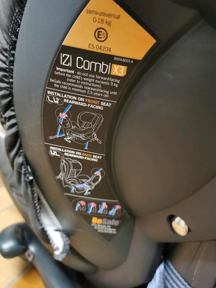 BeSafe Kindersitz Autositz izi combi X3 ohne Isofix in Bodenwerder