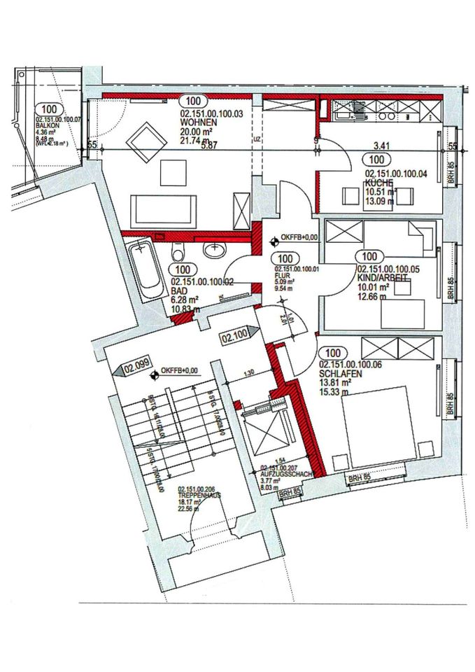 2023-22 Schön geschnittene Drei-Raum-Wohnung mit EBK und Balkon im denkmalgeschützten Gebäudekomplex in Dresden