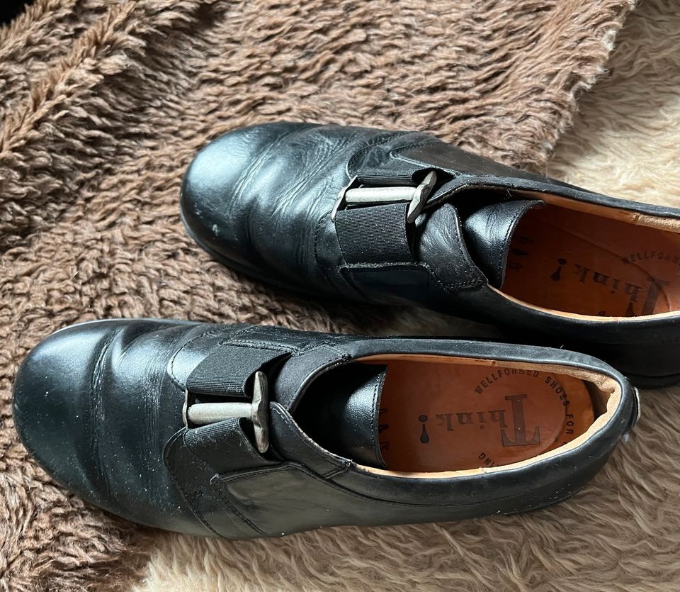 Think klassischer loafer Gr. 44, schwarz, Leder in Wentorf