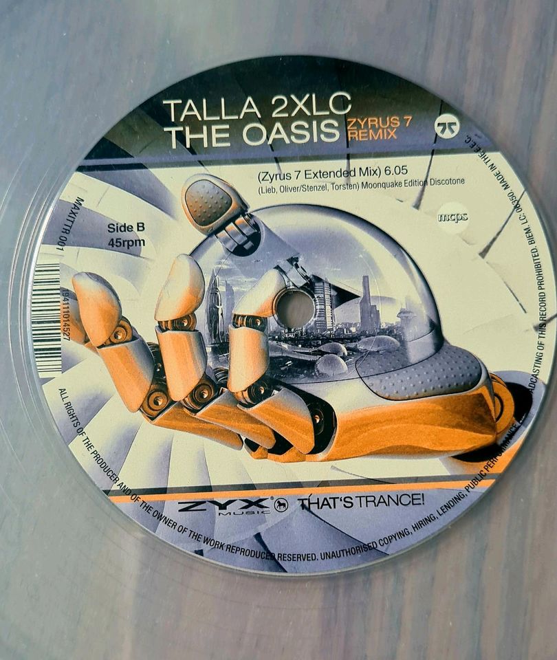 TALLA 2XLC - THE OASIS ZYRUS 7 REMIX VINYL *NEUWERTIG*Oliver Lieb in Asbach