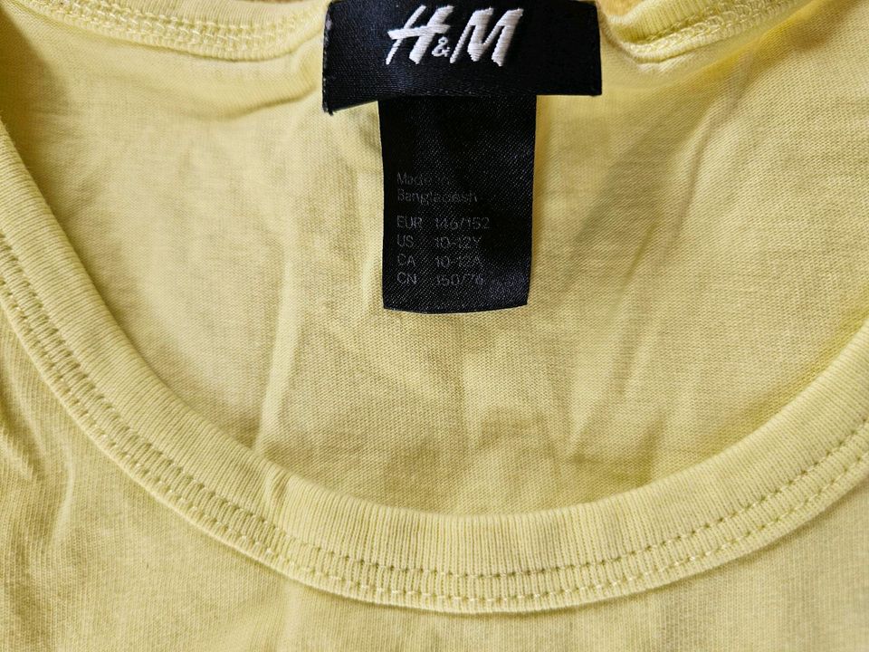 H&M T-shirt gr.146/152 inkl.Versandkosten gelb Unterhemd Jungen in Duderstadt