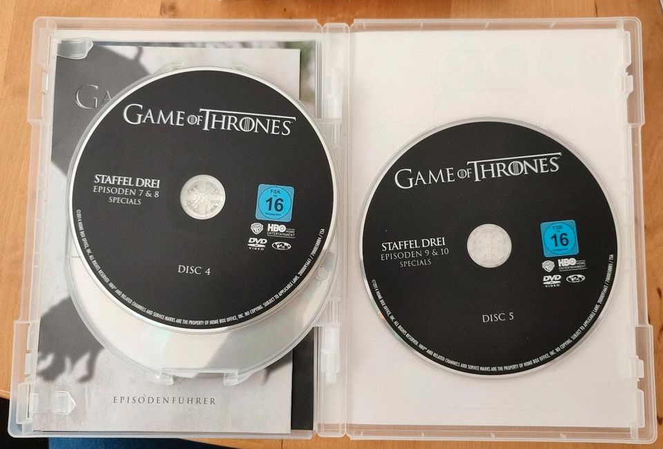 Game of Thrones - die komplette dritte Staffel, 5 DVDs in Dossenheim