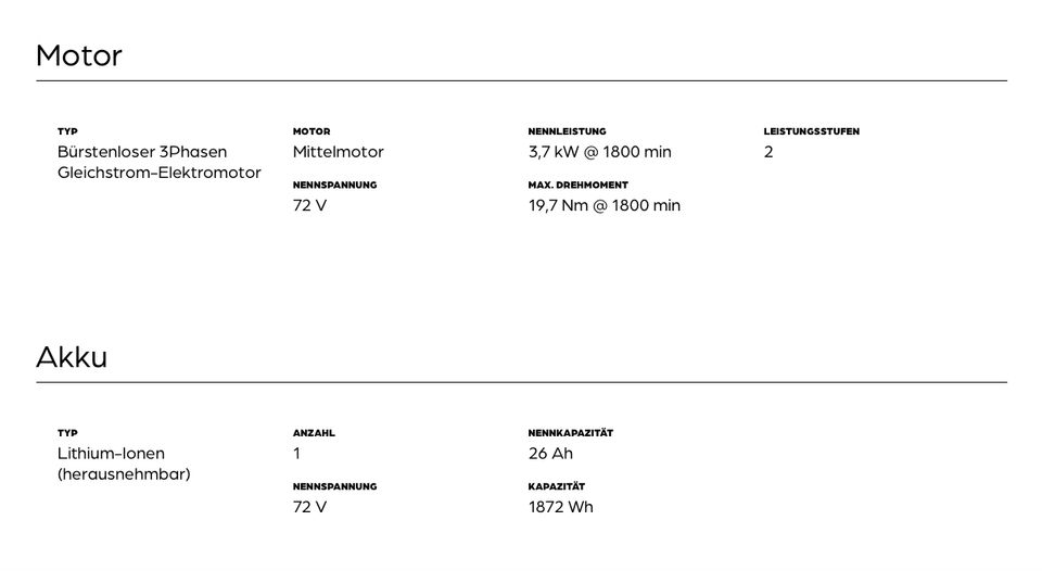 MOTRON VIZION Elektro Motorrad 45 km/h, 3,7kW Bosch Motor in Starnberg