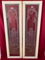 2x ANTIKE GLASSCHEIBE JUGENDSTIL UM 1890 FENSTER PERSONEN 43,5x143cm - Versand möglich 59 Euro - Wir sind für Sie da lokal in 86830 Schwabmünchen oder online ARTHOME24 Bayern - Schwabmünchen Vorschau