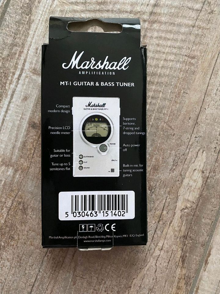 Marshall MT-1 Gitarre Bass Tuner Stimmgerät in Wriezen