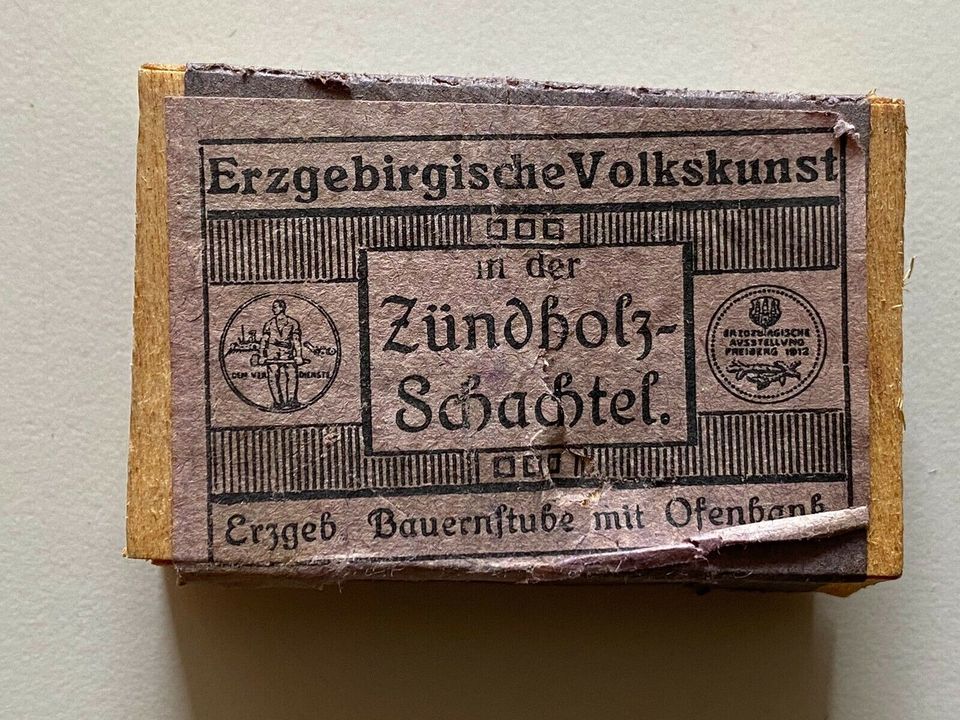 Erzgebirgische Volkskunst Zündholzschachtel Bauernstube in Bautzen