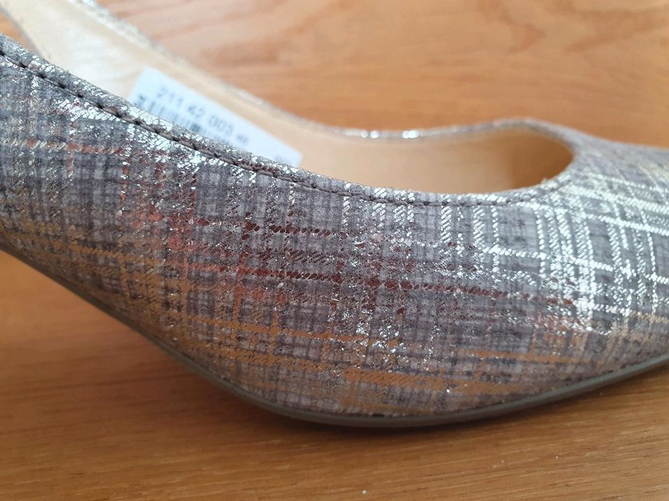 Pumps Gabor metallic Silber 40 / 7 1x getragen Sommer in Reichertshofen