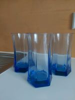 3 x blaue Gläser / Trinkgläser / Cocktailgläser Bayern - Augsburg Vorschau