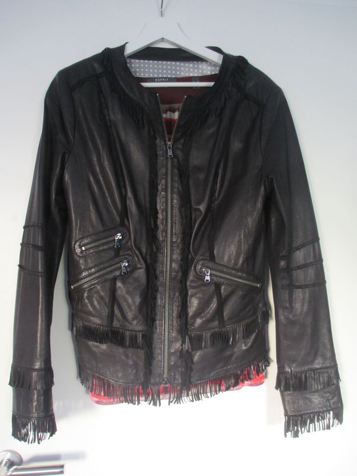 Rockige Lederjacke Schyia Gr. 40 Schwarz  wie neu + Shirt Esprit in Bochum