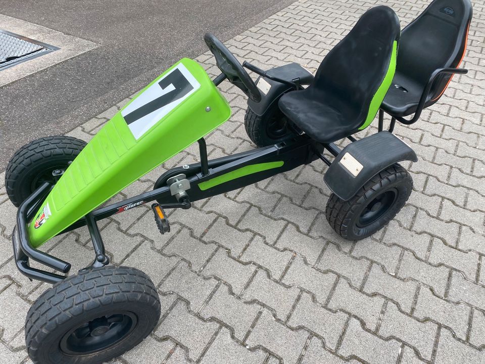 XL Berg Kettcar Luftreifen Freilauf Gokart Gocart grün in Baden