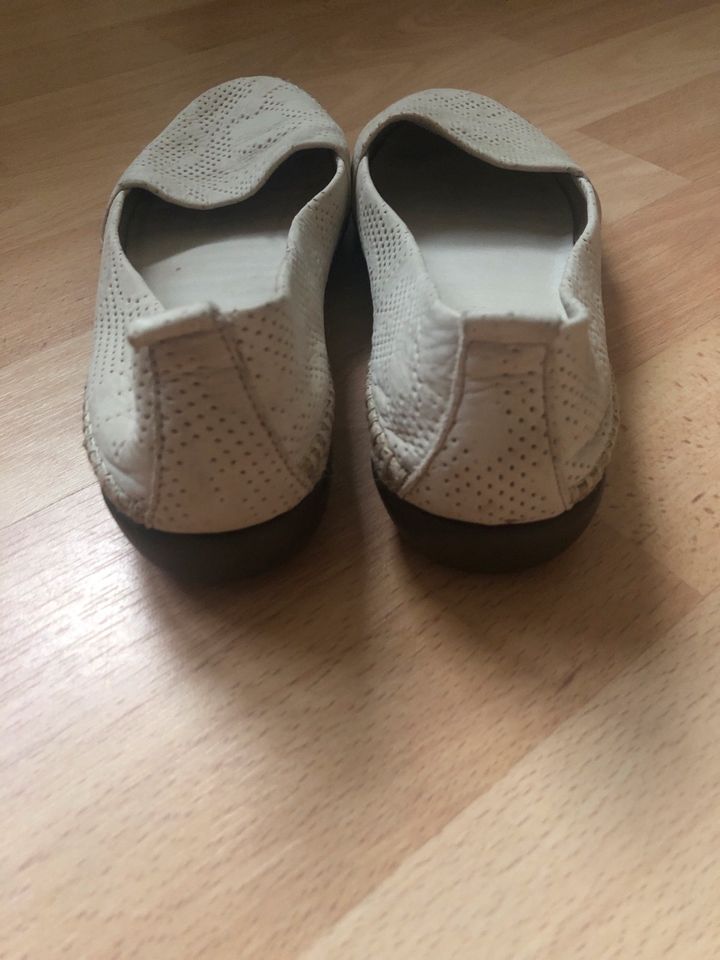 Ballerinas Echt Leder Slipper Gr.36 Neu weiß Creme Flex weich in Gummersbach