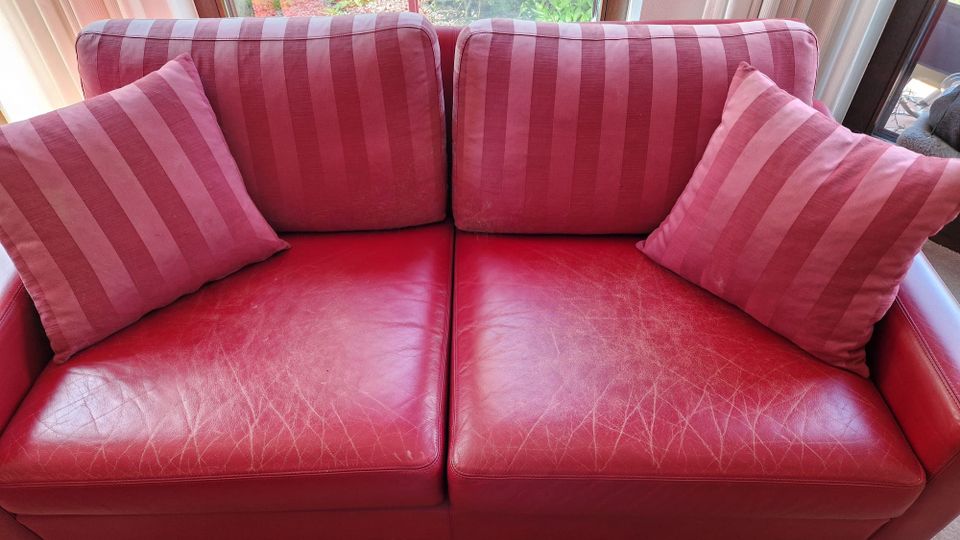 Elegante COR Sofa-Kombination mit Leder- und Stoffbezug in Nidderau