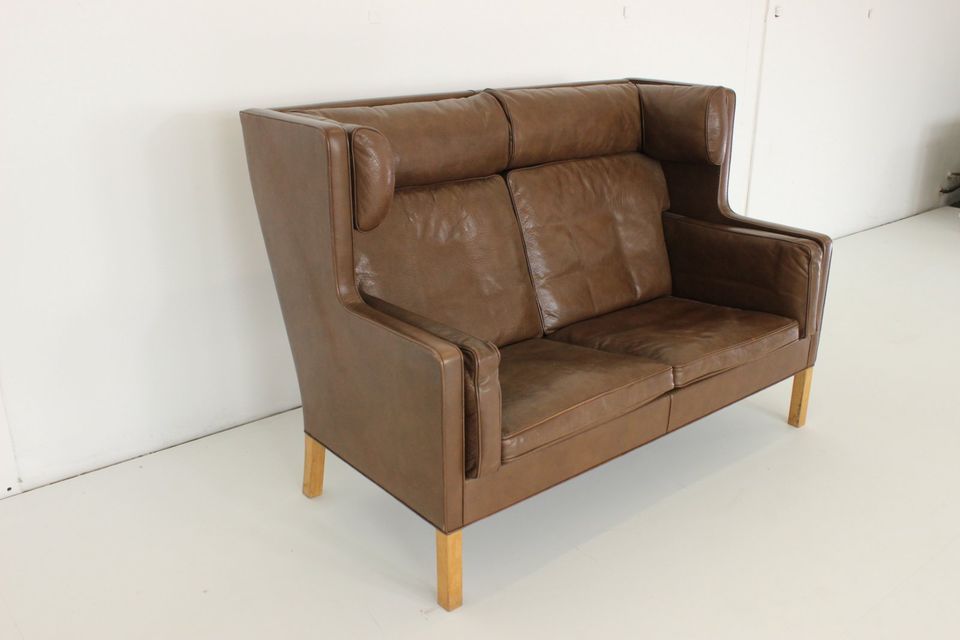 ◣Borge Mogensen Coupe Ledersofa Fredericia Couch Børge Design top in Höchst im Odenwald