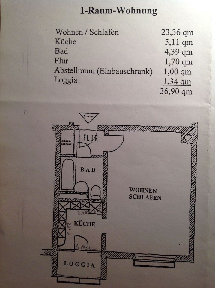 1 Zimmer Wohnung in Unterschleissheim, 5 Gehminuten zur S1 in Unterschleißheim