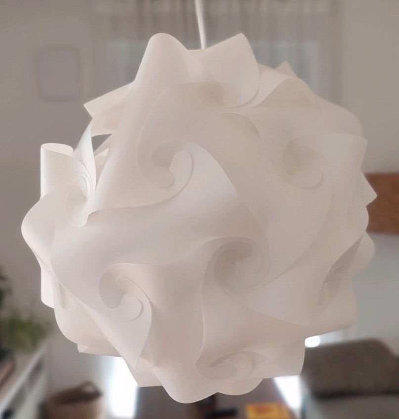 DIY Puzzle Lampe rund weiß inkl. Leuchtmittel in Radebeul