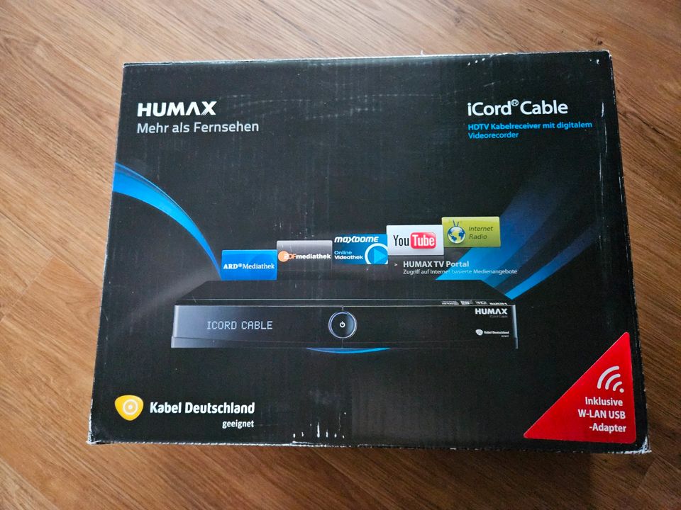 HUMAX iCord Cable HDTV Kabelreceiver Festplatte 500 GB mit OVP in Lauf a.d. Pegnitz