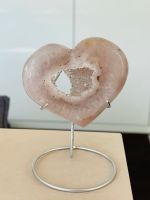 Zauberhaftes Kristall Herz aus rosa Achat Glitzer Druzy Bayern - Dirlewang Vorschau