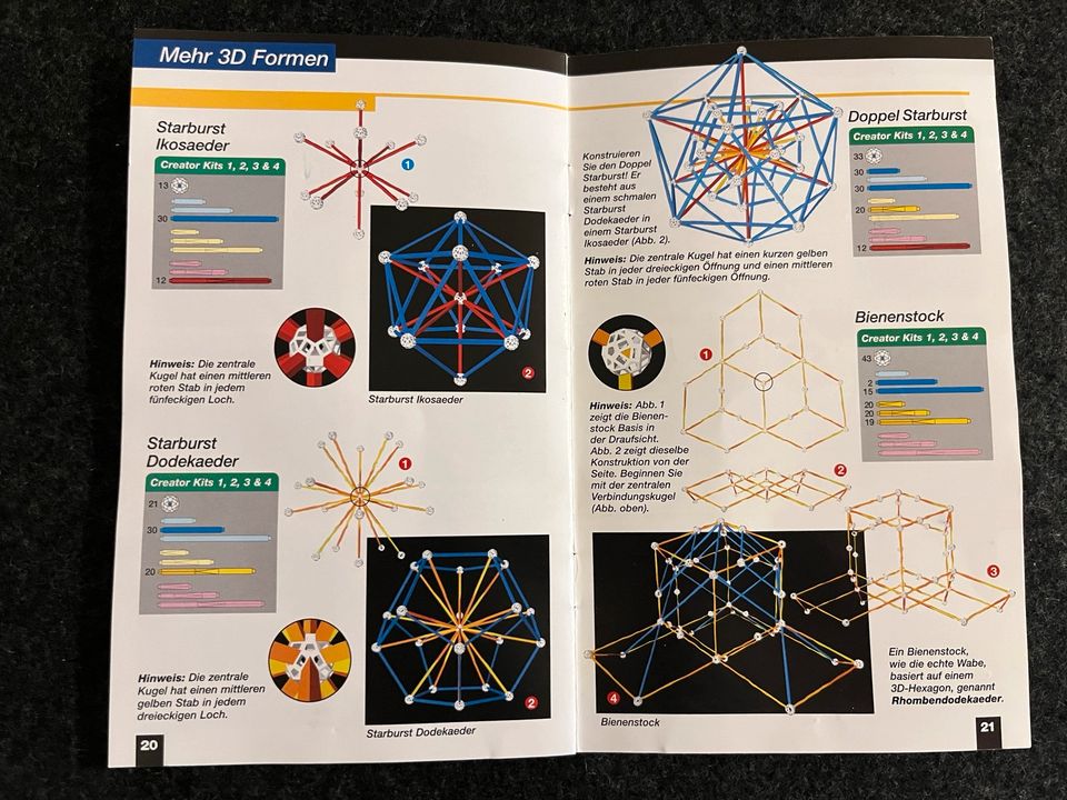 Zometool Lernspielzeug, Naturwissenschaften in Erlangen