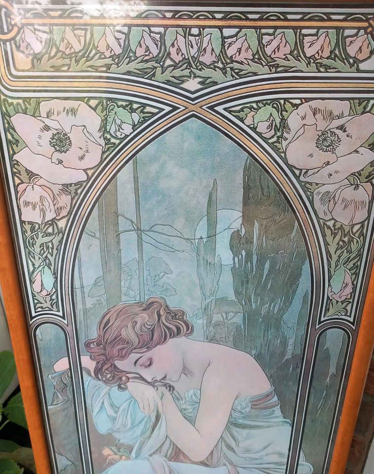 Alt Bild Kunstdruck Alfons Mucha 120cm Plakat Jugendstil vintage in Elmshorn