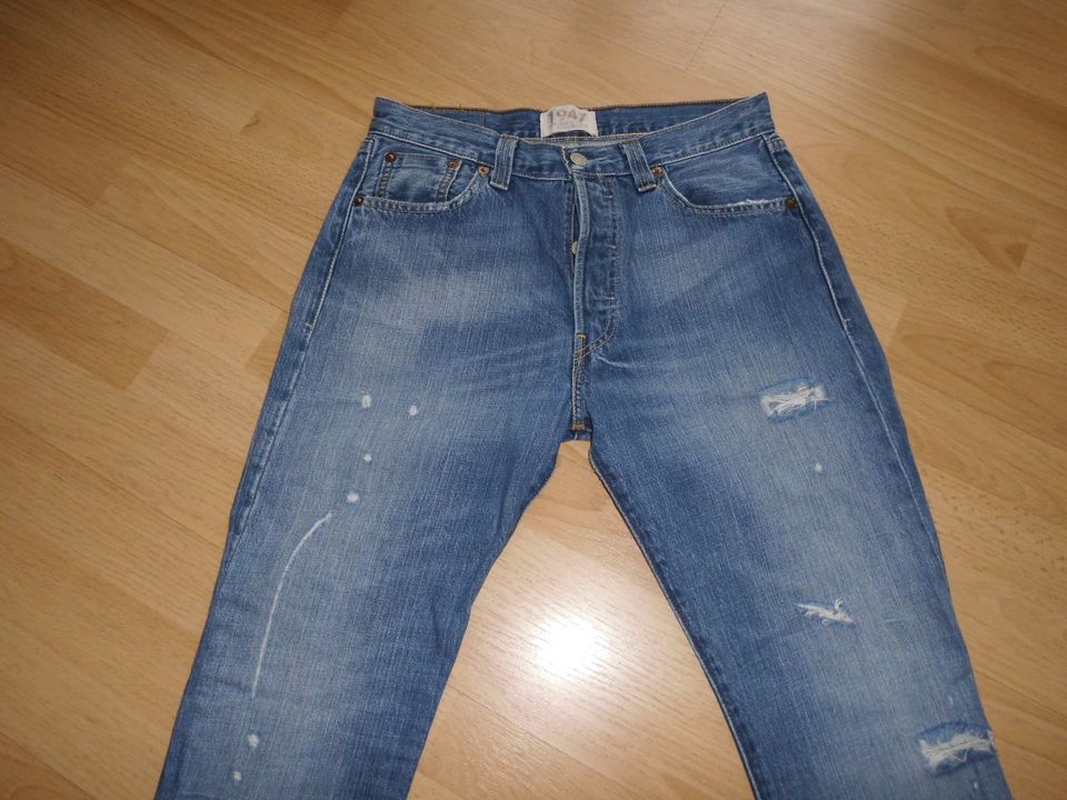 Levis 501 Strauss 1947 Jeans Destroyed Hose W30 / L 30 Levi & CO in Friedrichshafen