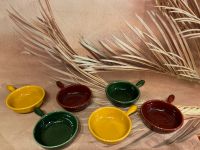 6 S N Pfännchen Keramik Tappa Schälchen mit Griff rot grün gelb Hessen - Rüsselsheim Vorschau