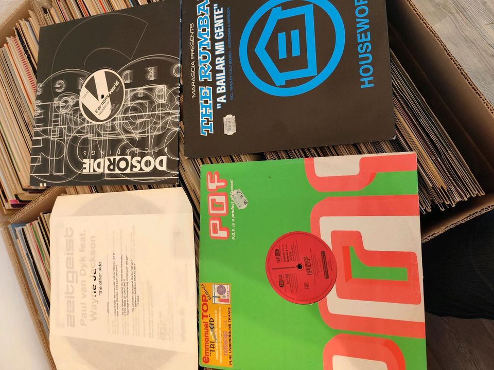 Ca 600 Techno Trance House Vinyl Schallplatten Sammlung LP in Nordenholz