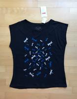 NKD T-Shirt TOP Oberteil Größe M dunkelblau mit Libellen Bayern - Königsbrunn Vorschau