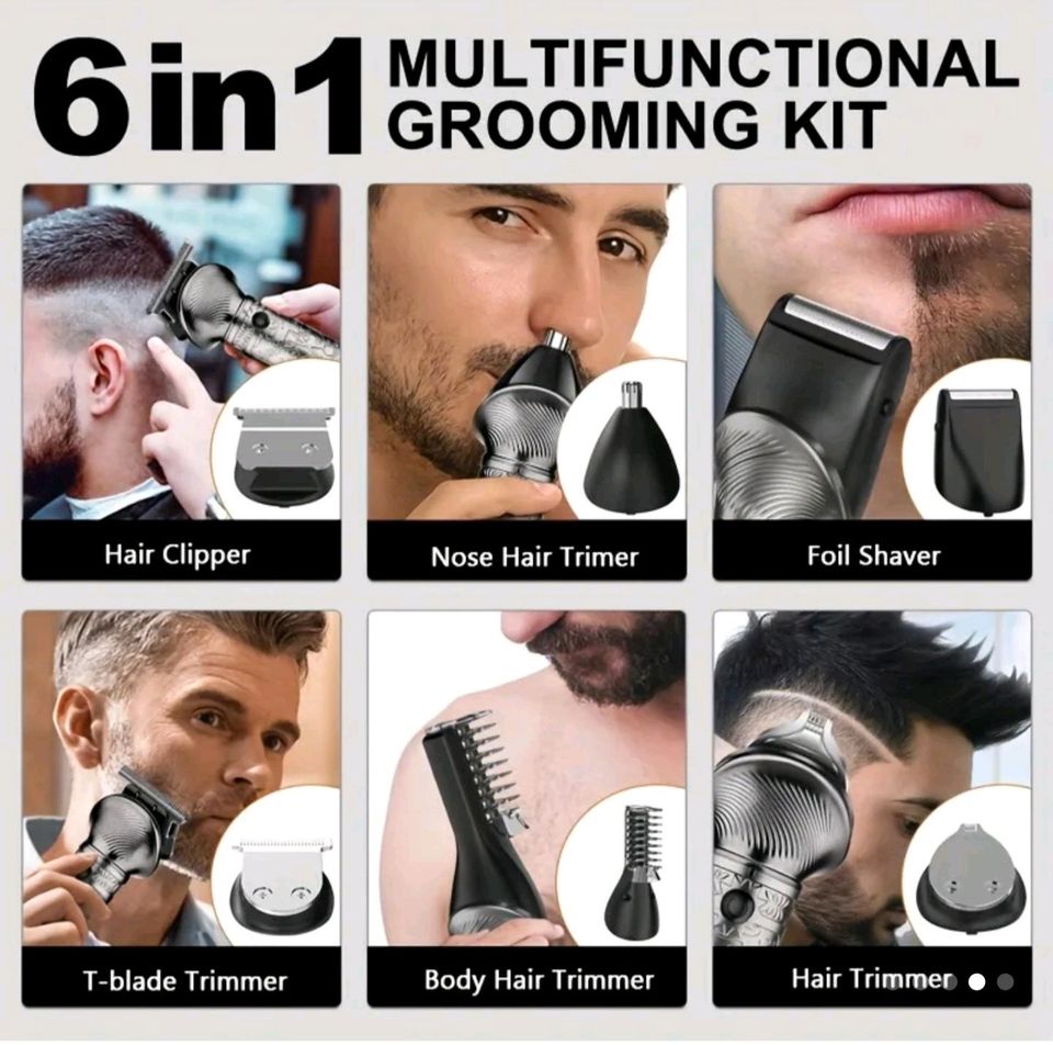Multifunktionales 6-in-1-Haarpflegeset Rasierer in Stelle