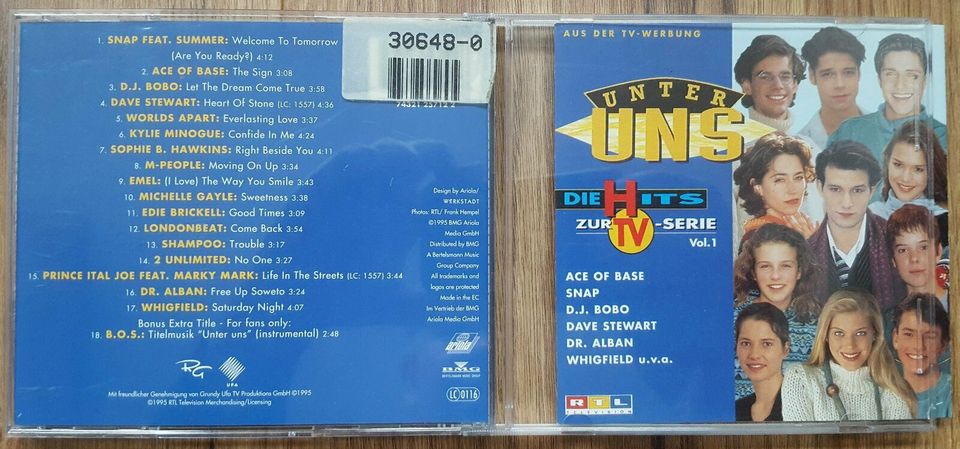 Unter Uns Die Hits zur TV-Serie Vol. 1 / Ariola / RTL / Musik CD in Freiburg (Elbe)