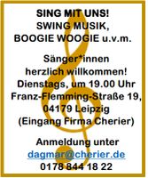 Sängerinnen und Sänger für Swing- und Jazzensemble Leipzig - Altlindenau Vorschau