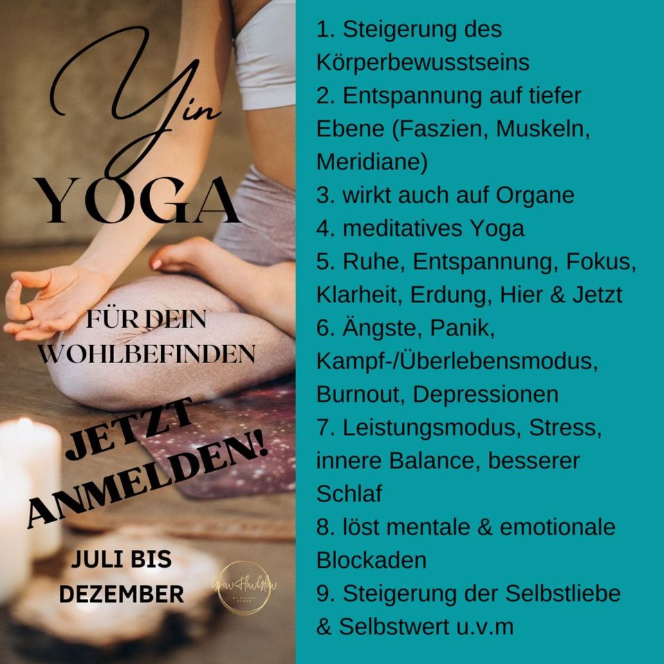 25% Rabatt Yin Yoga Online Live ab Juli in Murr Württemberg