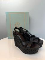 ASH Sandalen Keilabsatz Plateau Leder schwarz  Gr. 38 Top Bayern - Haibach Unterfr. Vorschau