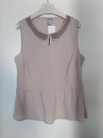 Neu elegant Bluse silber grau Pailletten Perlen Hemd 46 Nordrhein-Westfalen - Haan Vorschau