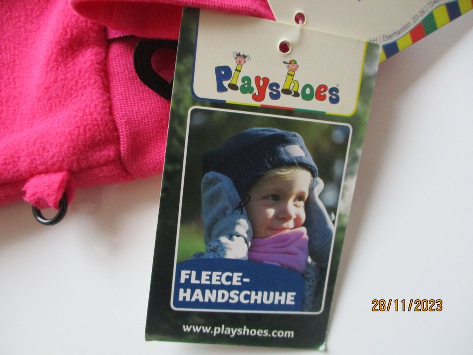 "Playshoes" Fleece-Finger-Handschuhe pink Gr. 6 NEU Etikett in Freising