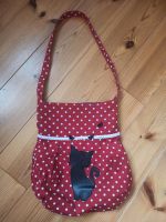 Handgemachte Schultertasche POLKA DOTS rot weiß gepunktet KATZE Berlin - Hellersdorf Vorschau