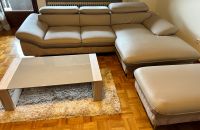 Sofa Ecksofa Couch in beige (mit Tisch) Hessen - Wildeck Vorschau