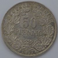 50 Reichs-Pfennig Silbermünze, J.8, kleiner Adler 1877, H, vz-st Baden-Württemberg - Tübingen Vorschau