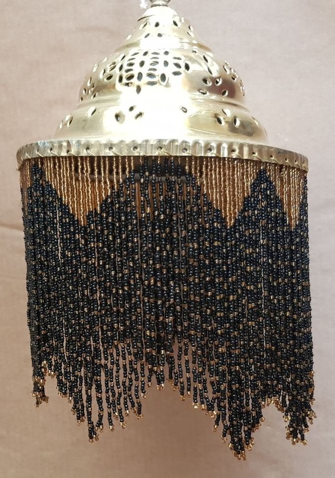 Hängelampe Ø 25 cm Messing Perlen Marokko #19 in Freiburg im Breisgau