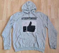 Hoodie mit Wendepailletten "Todays mood" grau Gr. XL Mecklenburg-Vorpommern - Boizenburg/Elbe Vorschau