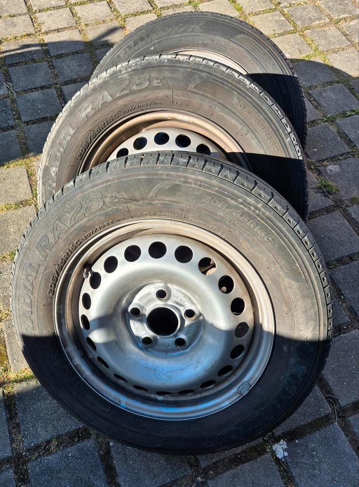 Stahlfelgen mit Sommerreifen 205 / 65 R 16 C für VW Bus T6 in Ingolstadt