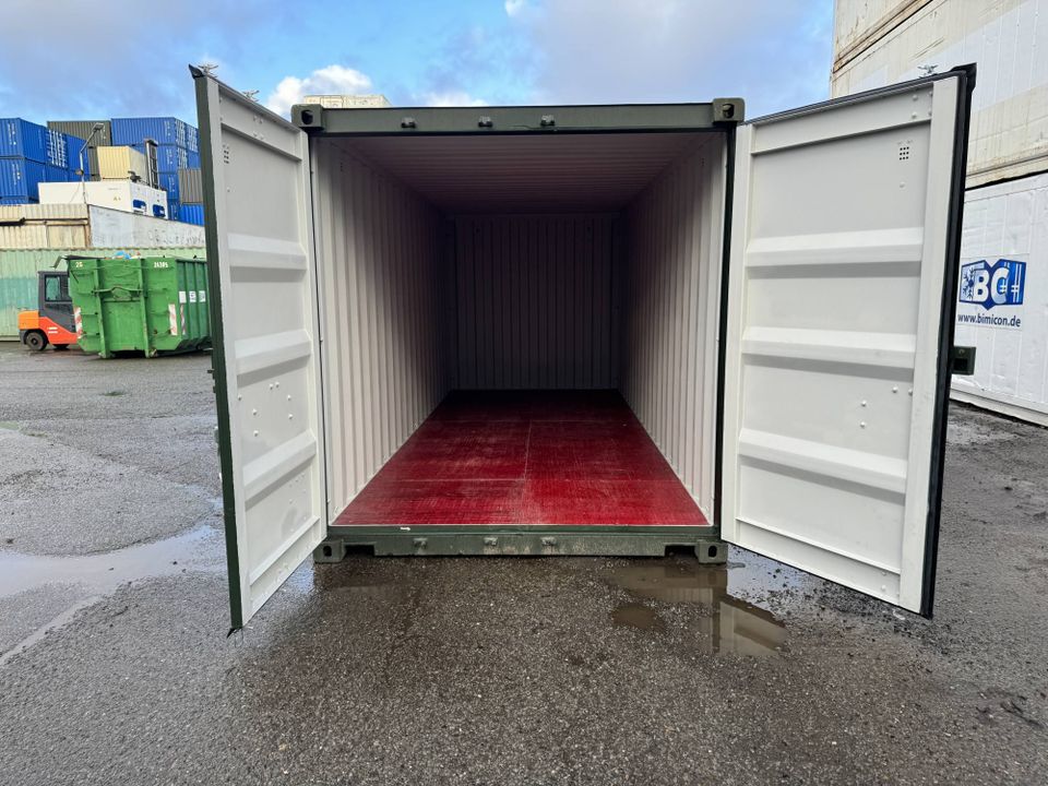 ✅ 20 Fuß ONE WAY, NEU Lagercontainer/ Seecontainer/ Materialcontainer RAL 6007 flachengrün in Hamburg